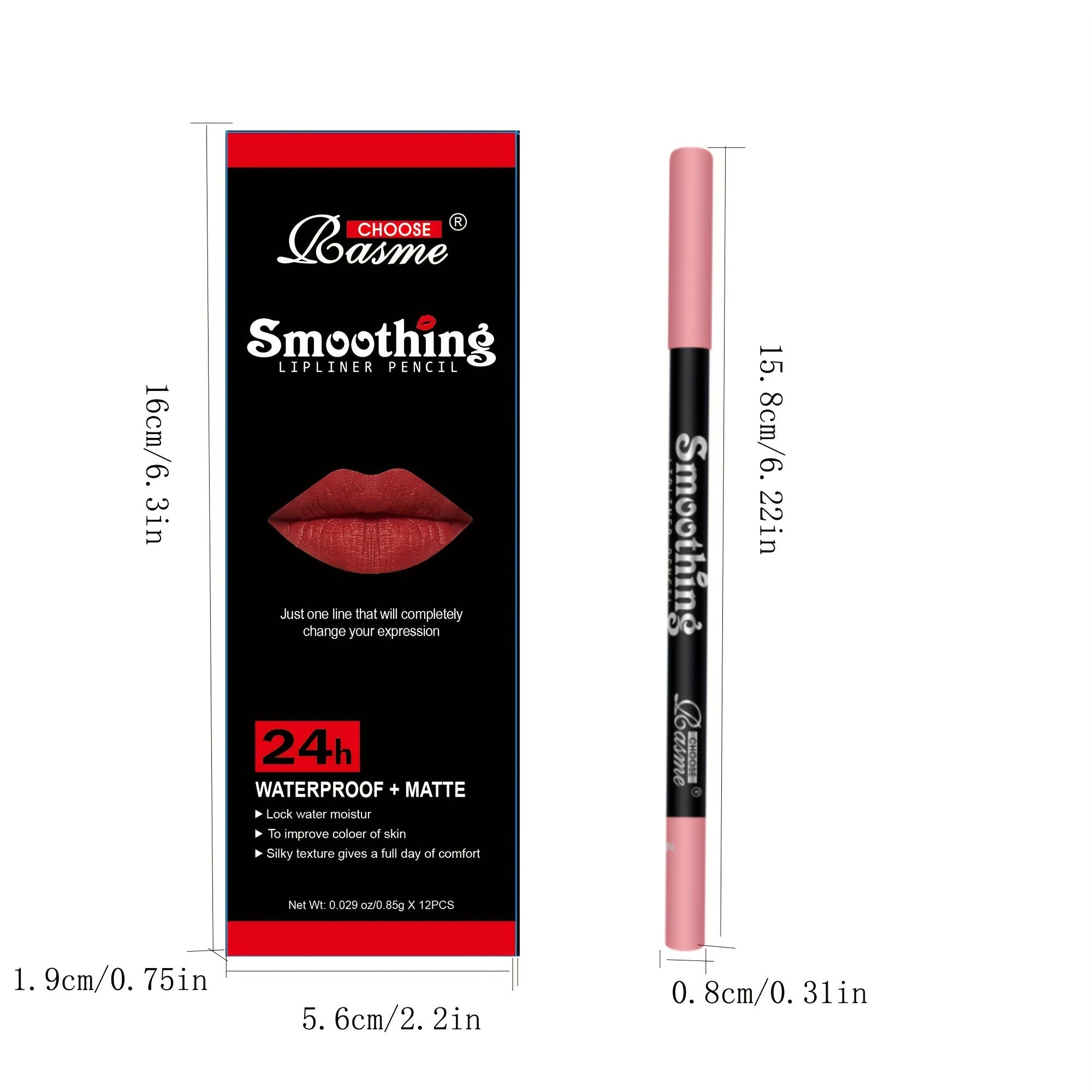 12 Pcs Long-Lasting Lipstick Set With Lip Liner And Matte Lip Gloss For Women