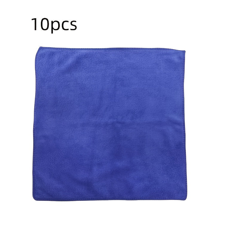 Juego de 10 toallas de limpieza de microfibra de tejido de punto ultrafino multiusos