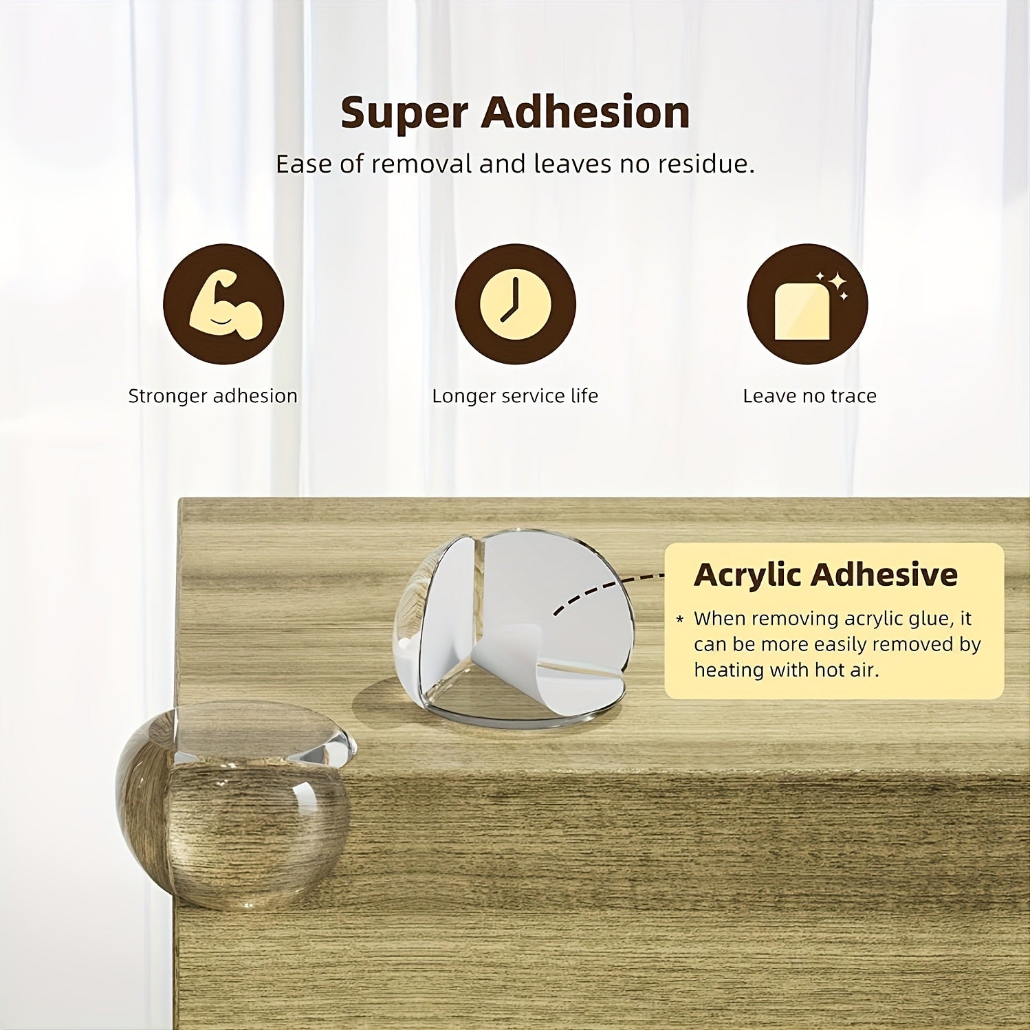 Transparent Silicone Corner Guards Set of 12 Child Safety Edge Protectors