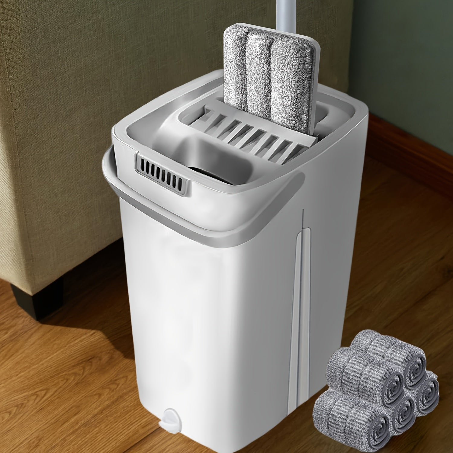 Ko‘p maqsadli mop va qop uchun yuviladigan mikrotoʻqimalar bilan toʻplam, plitka va yog‘och yuzalar uchun