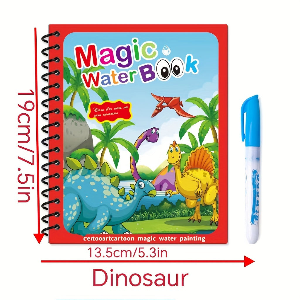 Watercolor Magic Coloring Book for Kids 8 Pages with Watercolor Pen