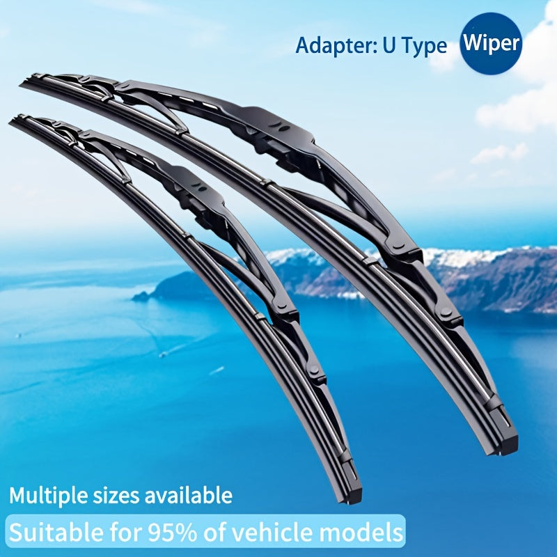 Premium Car Wiper Blades for All U-Hooks, Durable and Quiet Replacement