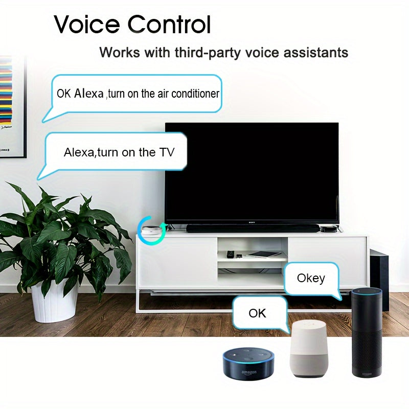 WiFi IR Remote Control Hub Voice App Control Compatible with Alexa Google Assistant USB Powered