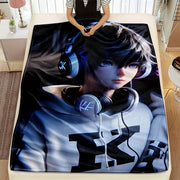 Music Melody Throw Blanket Digital Print Polyester Lightweight Cozy for Bedroom Sofa Car Travel