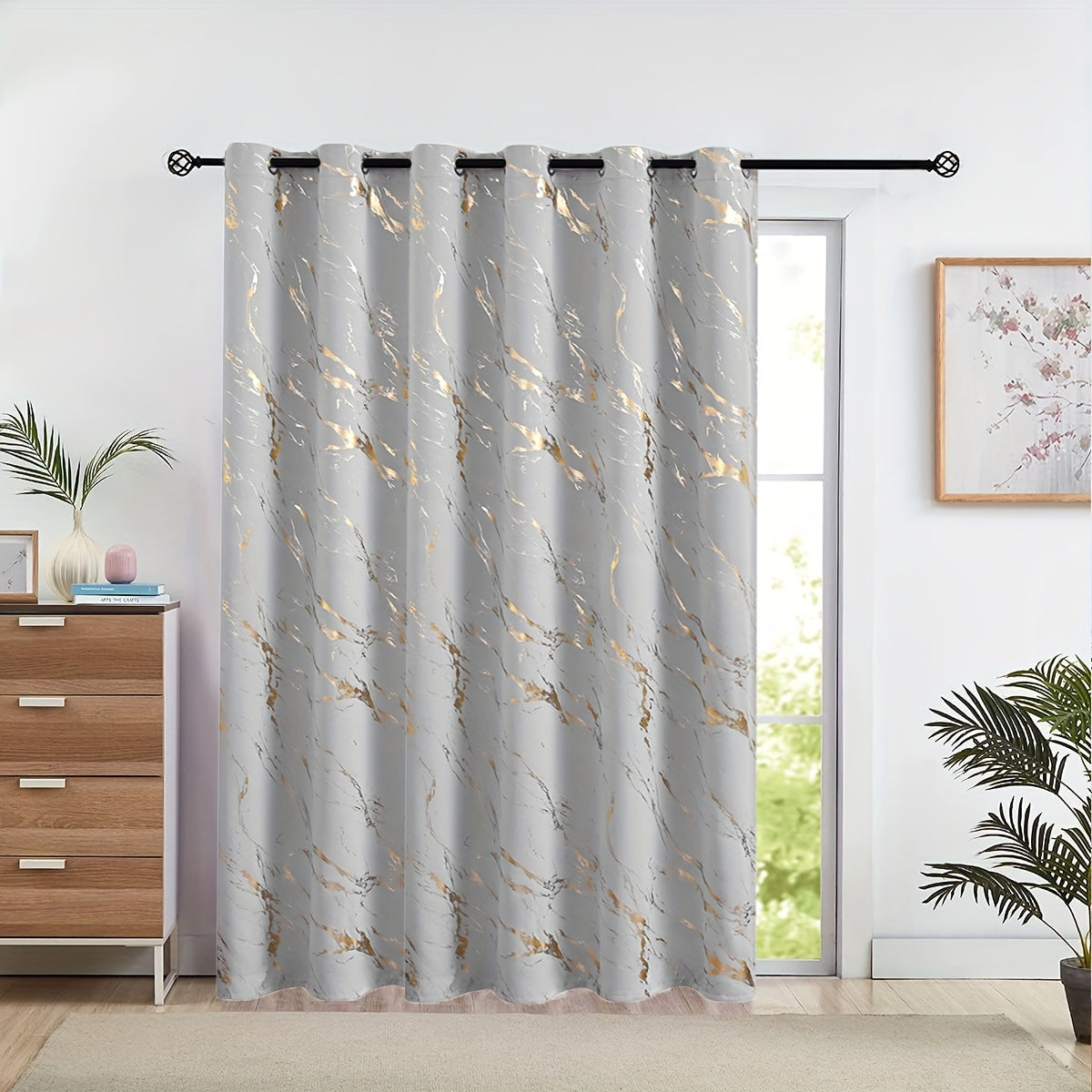 Grey Marble Pattern Curtain for Bedroom Living Room Office Kitchen Modern Classic European Style