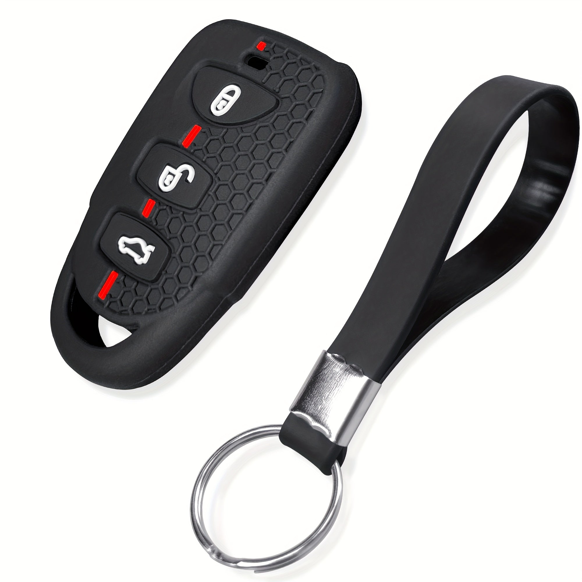 Silicone Key Cover for Car Remote, Universal Fit, Durable Keychain Accessory