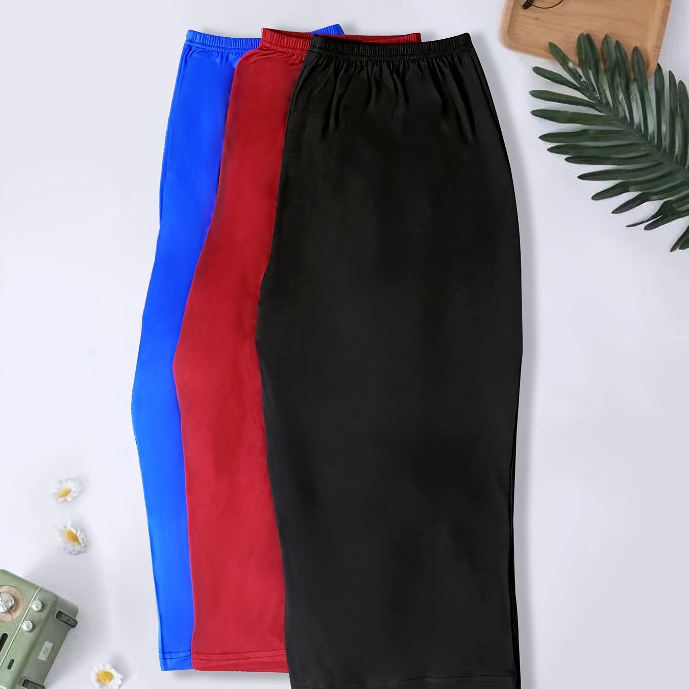 Women's Plus Size Lounge Pants Elastic Waist Capri Home Wear