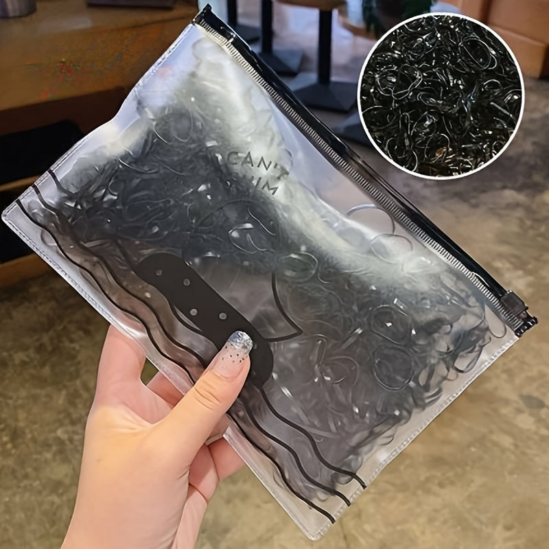 Mini Hair Ties Set for Women and Girls Elastic Rubber Bands Solid Colors 120/200/900pcs