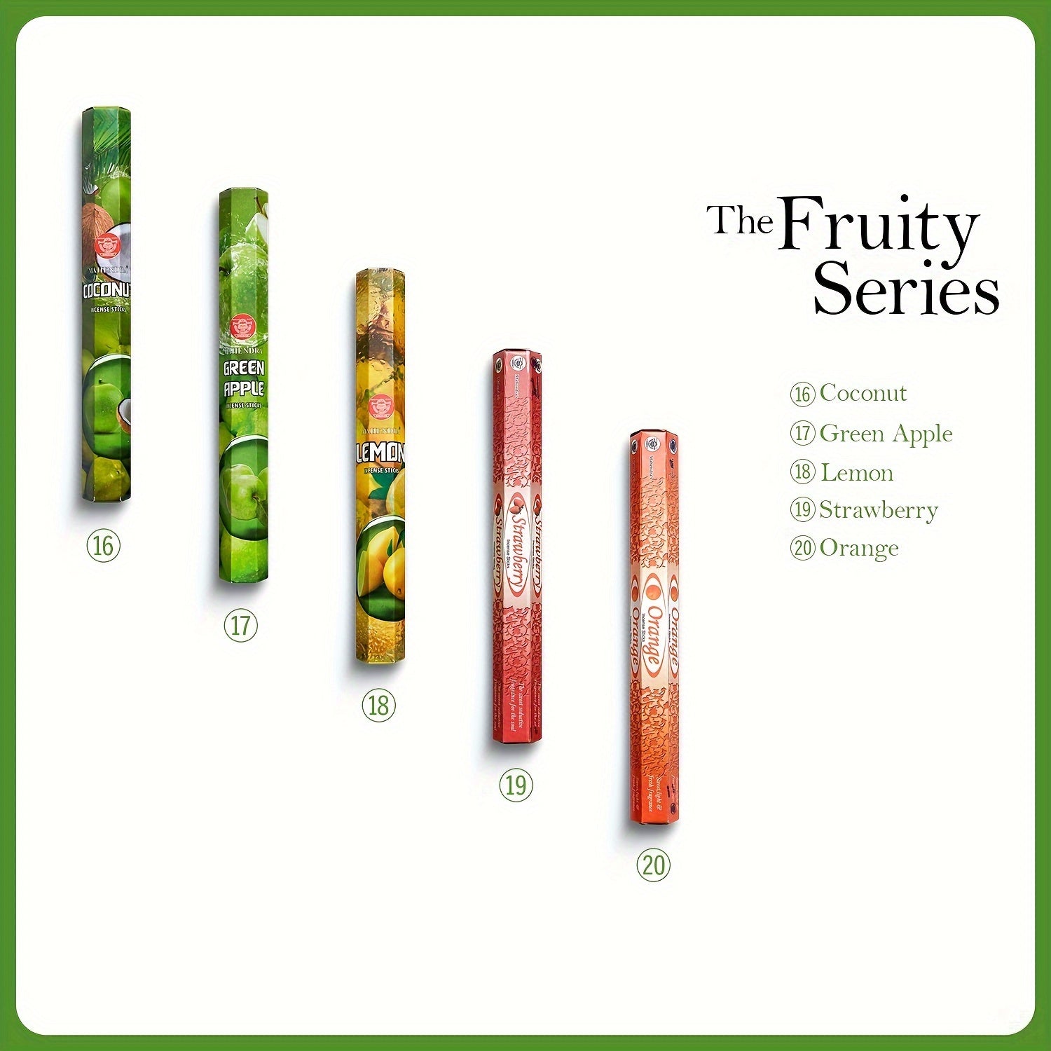 Incense 20-Pack Spice Scented Variety Set for Yoga Meditation Home Fragrance Sandal White Sage Musk Rose Citronella Patchouli Lavender