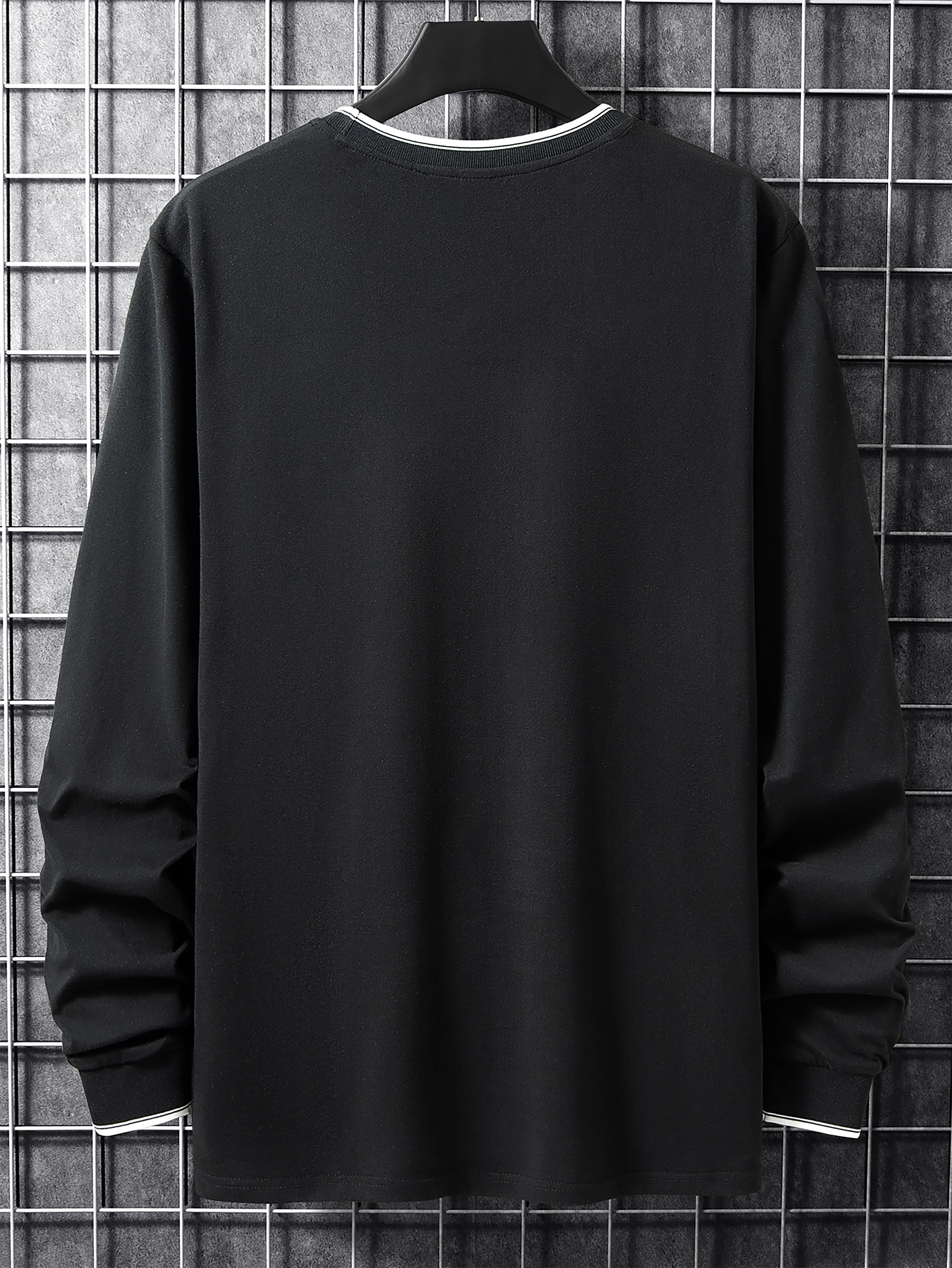 Men's Long Sleeve T-Shirt High Stretch Casual Alphabets Spring Fall Outdoor