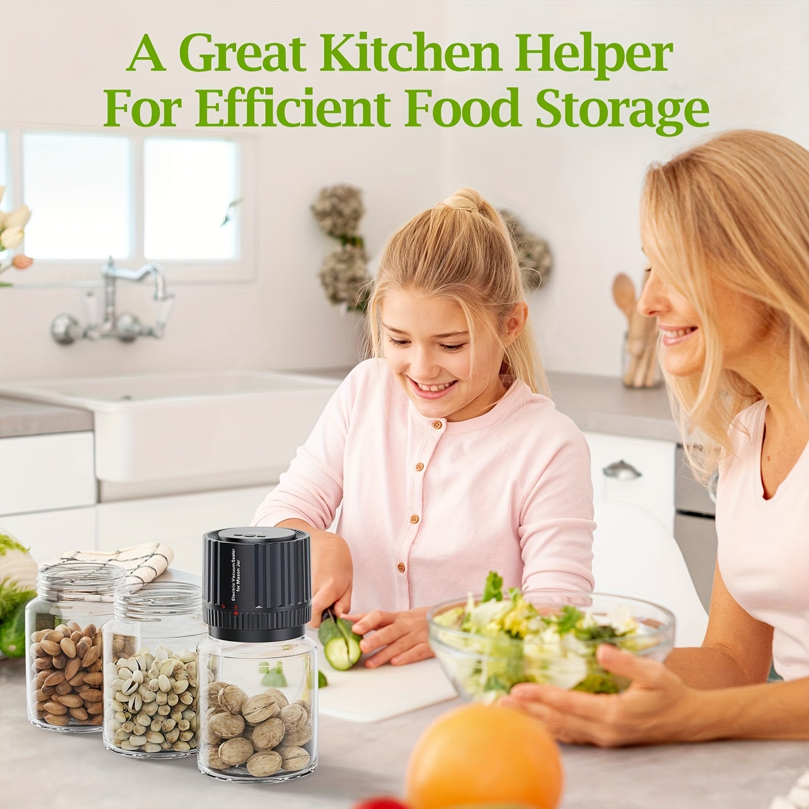 2025 yilda eng so'nggi elektrli Mason bankasi vakuum yopishtiruvchi to'plami kuchli yopishtirish va sirpanmaydigan dizaynga ega. 10 ta qo'shimcha qopqoq va 12 ta yorliq bilan, qulay vakuum uchun bitta bosish bilan ishlash imkoniyatiga ega.