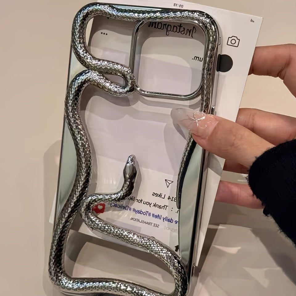 Hollow Snake TPU Phone Case for iPhone 12 13 14 15 Pro Max Unisex