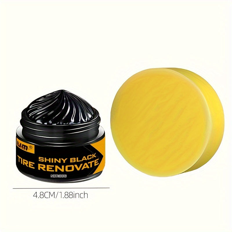 Black Tire Renovate Wax for Car Motorcycle Bicycle Gloss and Durability