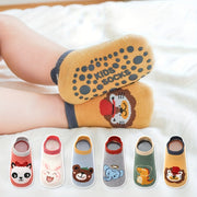 Baby Boys Socks 6 Pairs Non-Slip Cotton Cartoon Animal Toddler Ankle Socks