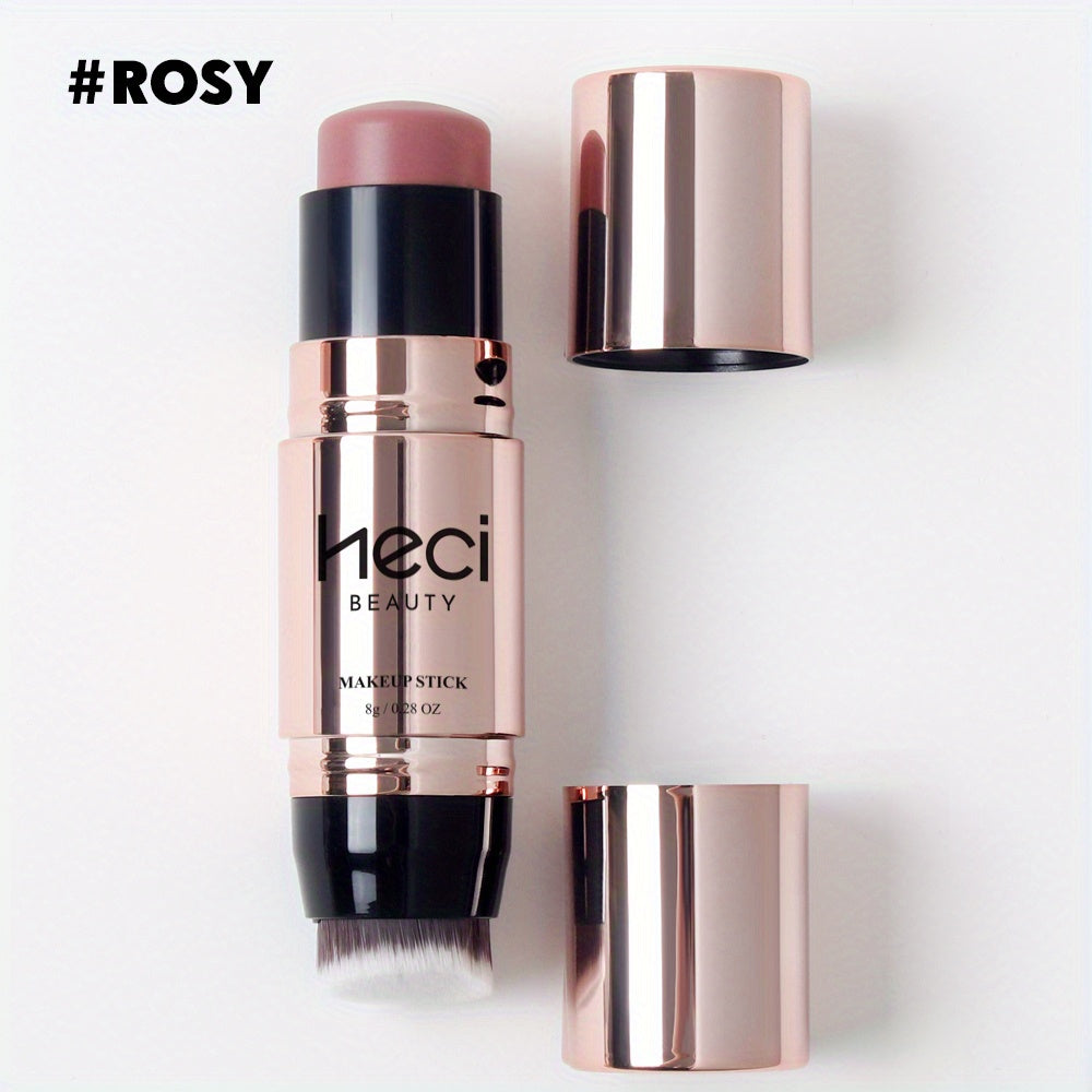 Women Waterproof Double-Ended Blush Stick with Lip Gloss Eyeshadow