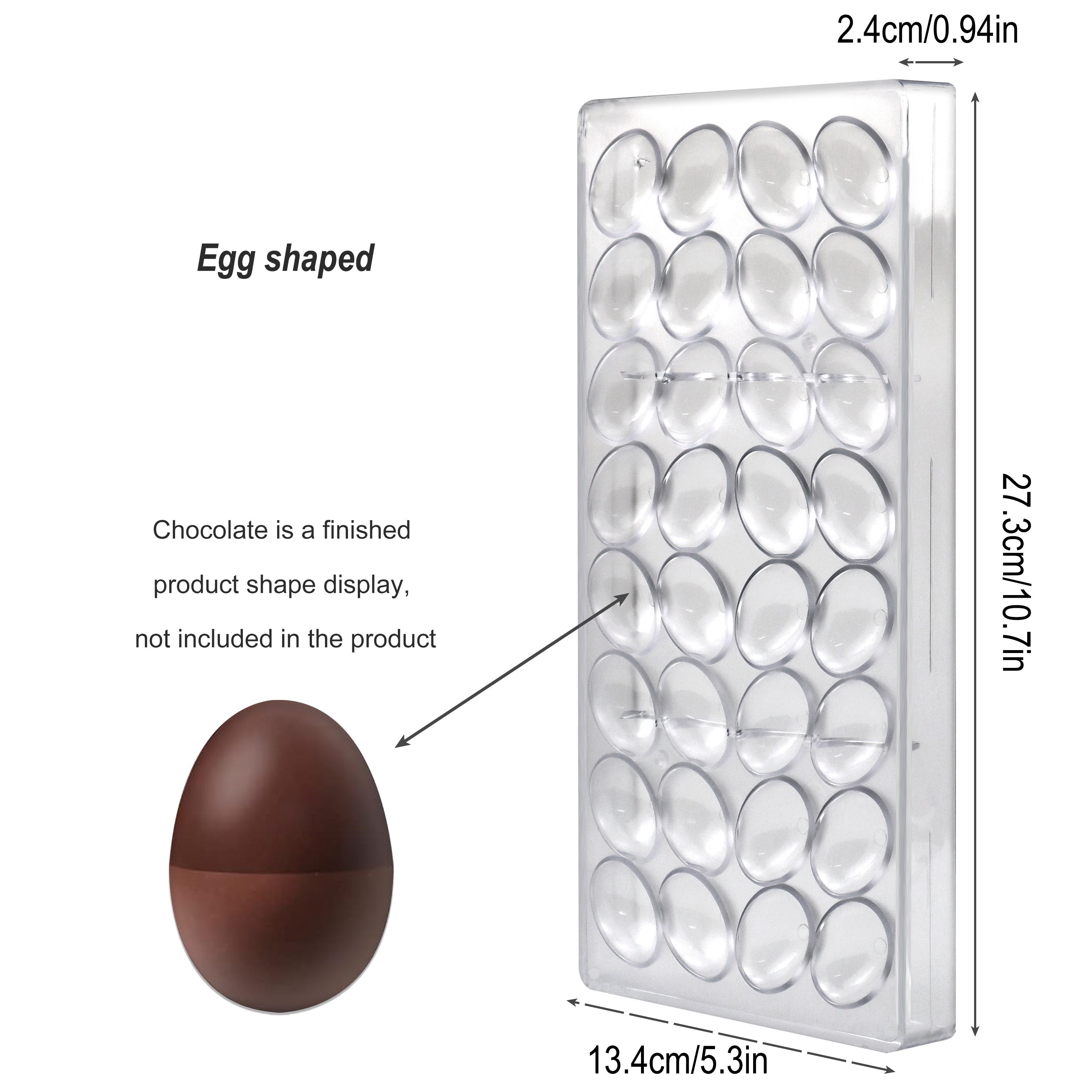 Plastic Chocolate Molds Set BPA-Free Heart Egg Bar Diamond for Mousse Jelly Candy