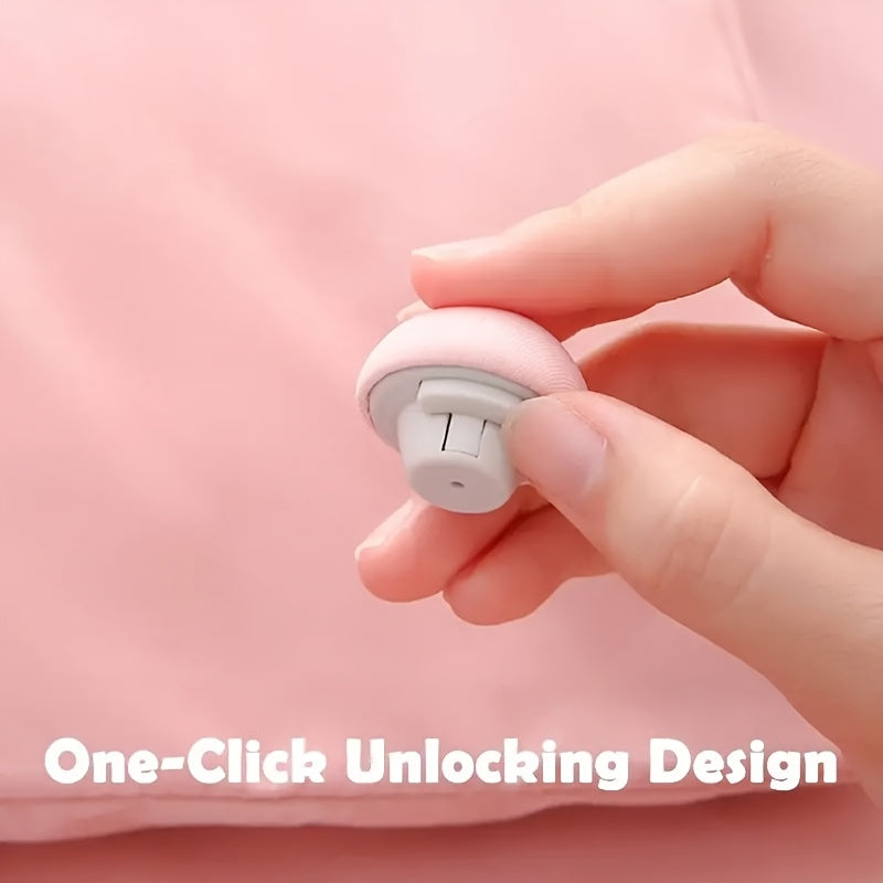 12 Nylon Mushroom Bed Sheet Clips for Duvet Cover Corner Holders