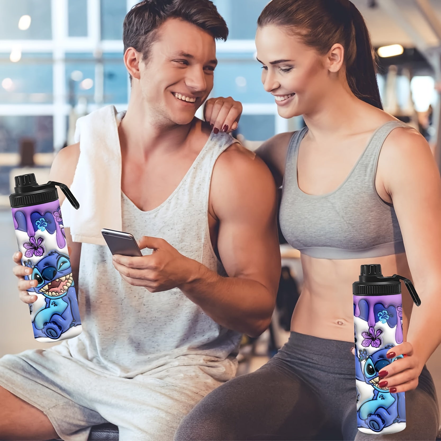 Stainless Steel Water Bottle with Butterfly Print Insulated Leakproof BPA-Free for Travel