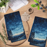 Set of 2 Starry Night Kitchen Towels Ultra Absorbent 40x60 cm Dish Drying