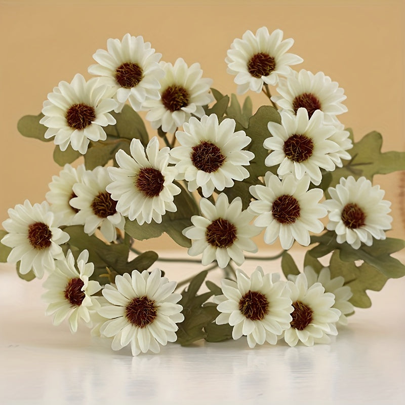 Autumn Daisy Artificial Flower Bouquet for Weddings Home Decor Plastic Arrangement
