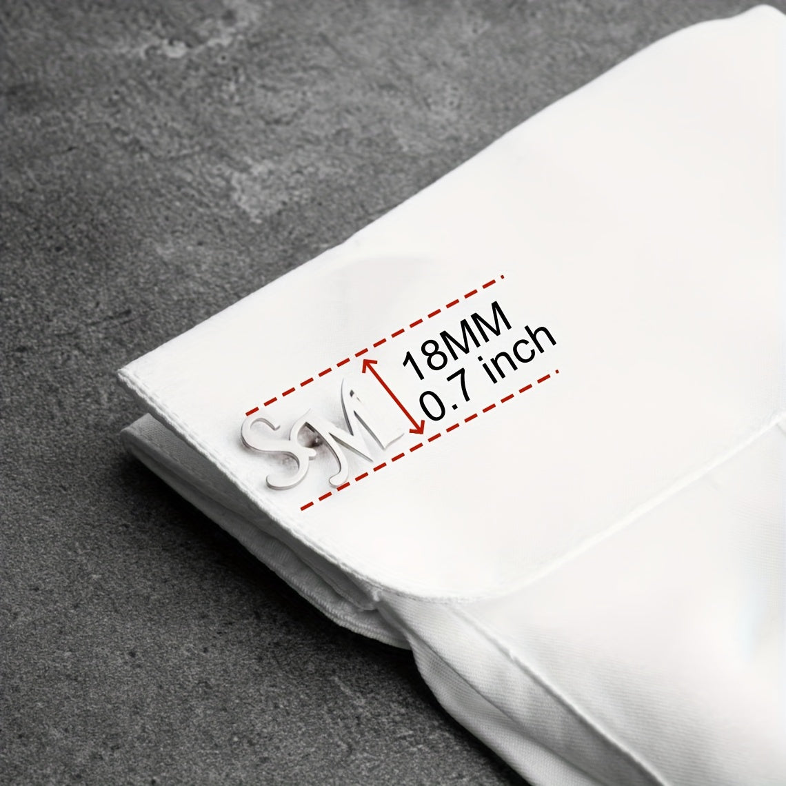 Men's Stainless Steel Cufflinks Personalized Two-Letter Formal Wedding Business Accessories