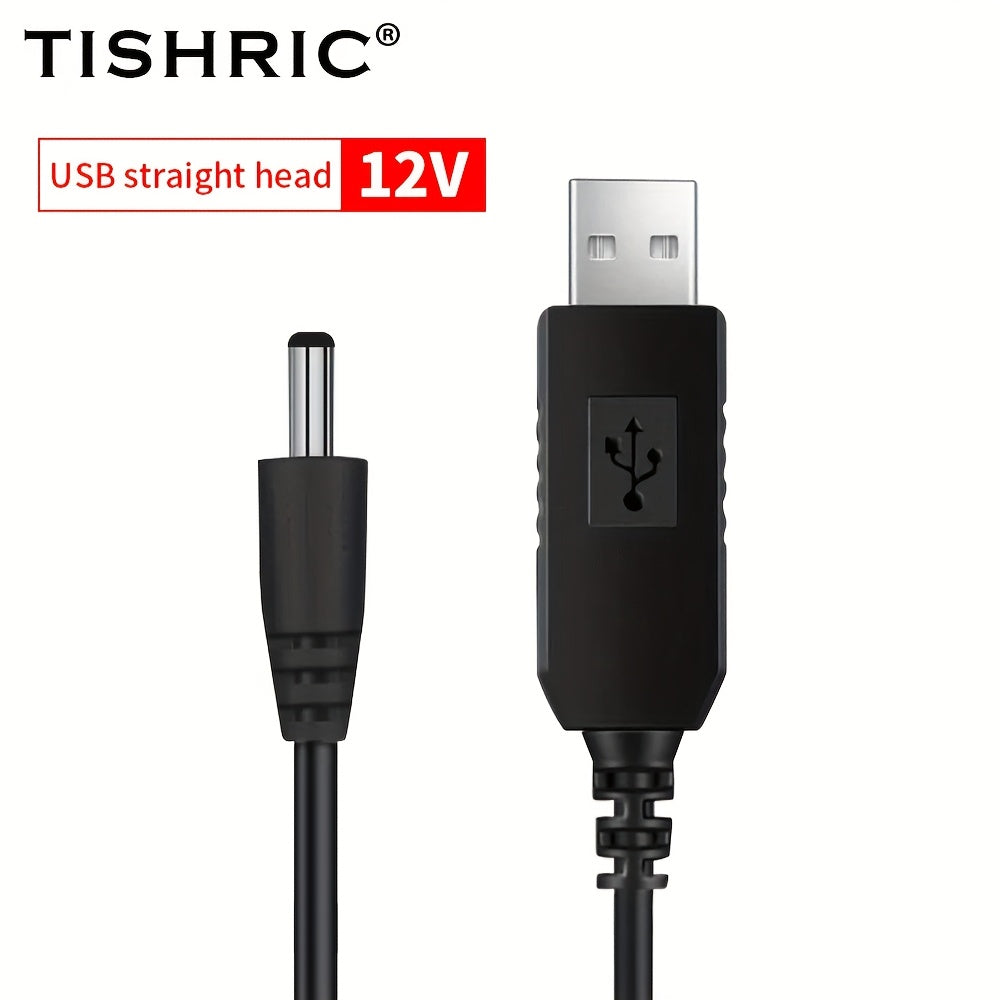 TISHRIC cable convertidor de corriente USB DC 5V a 12V/9V con conector de 2.1x5.5mm