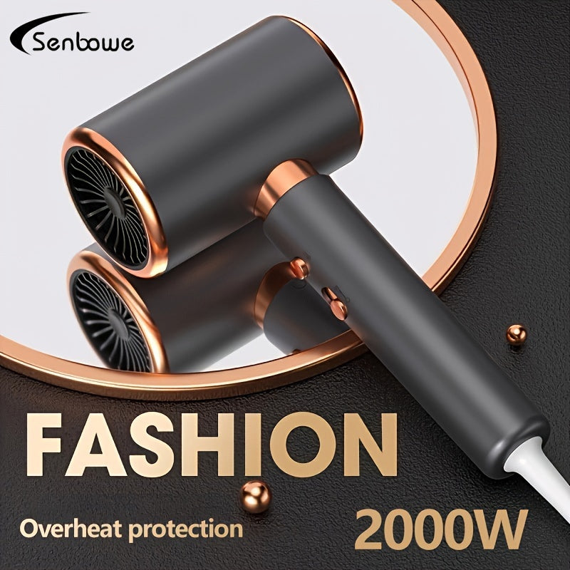2000W Blue Light Hair Dryer with Overheating Protection for EU Plug