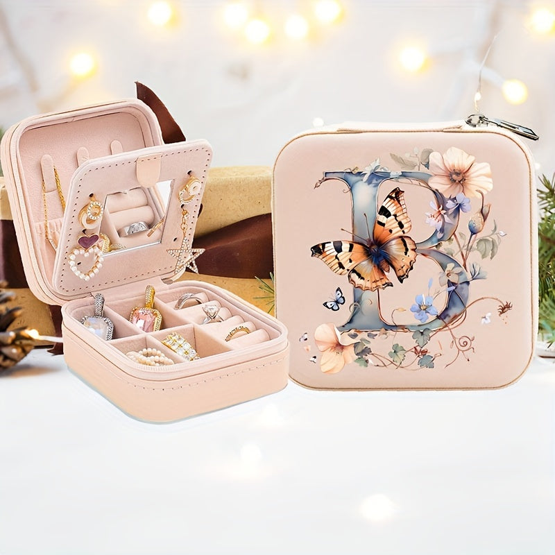 Yolgʻon charm bilan shaxsiylashtirilgan alfavitli flip-top bilan qoplangan, soʻzma-soʻz qoplangan va taqinchoqlarni saqlash uchun quti