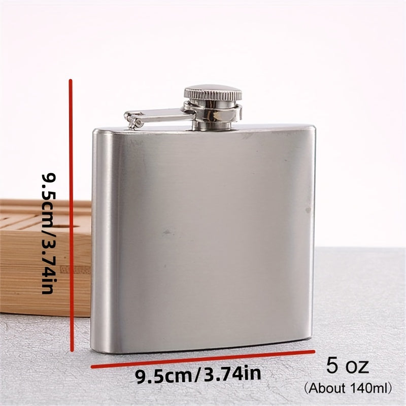 Stainless Steel Hip Flask for Outdoor Use Pocket-Sized with Screw Cap