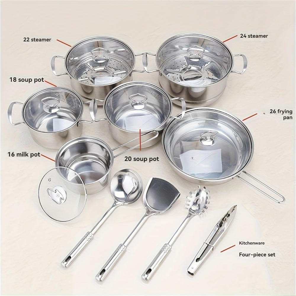18-Piece Non-Stick Cookware Set with Pots Pans and Lids