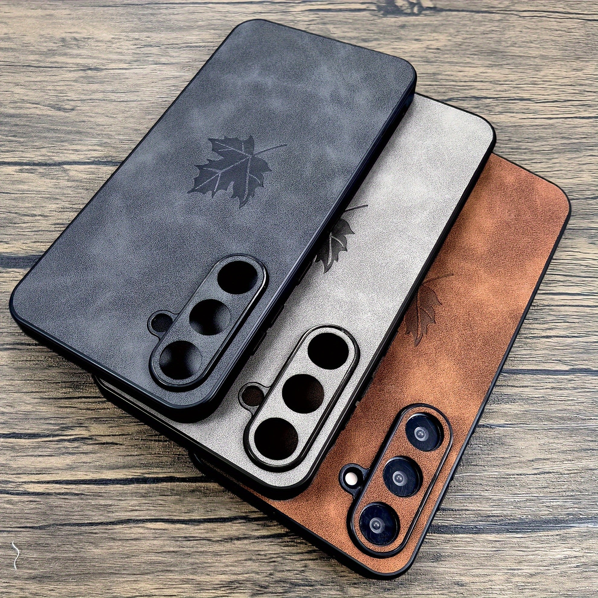 Faux Leather Phone Case for Samsung Galaxy A52 A53 A54 A55 Retro Bumper Cover