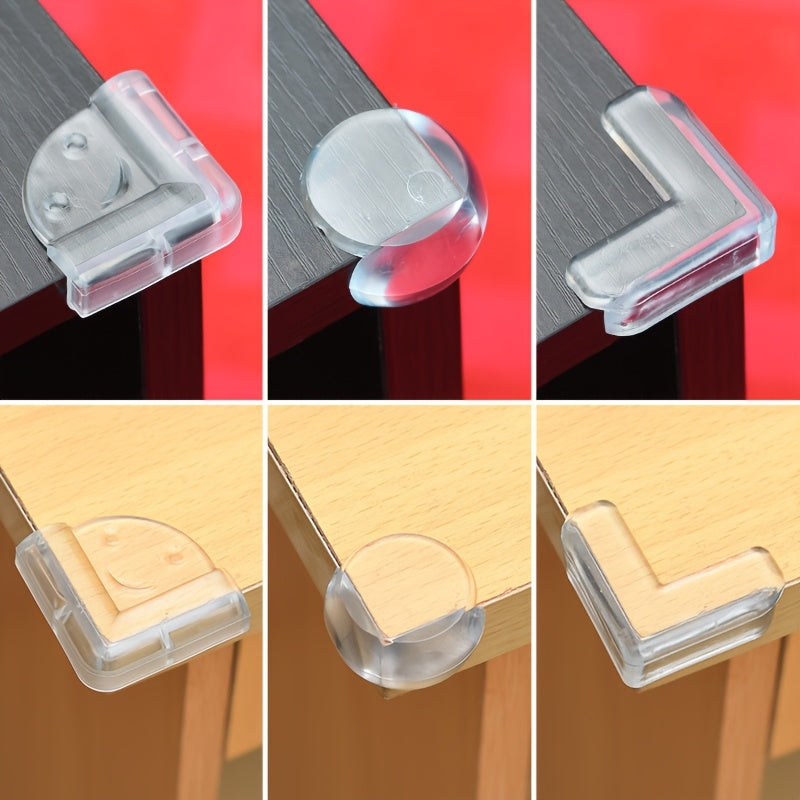Transparent Plastic Corner Protector for Furniture Self-Adhesive Edge Guard 1 Piece
