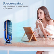 Travel Desktop Fan with LED Display, Five Speeds, USB Rechargeable, Portable Cooling