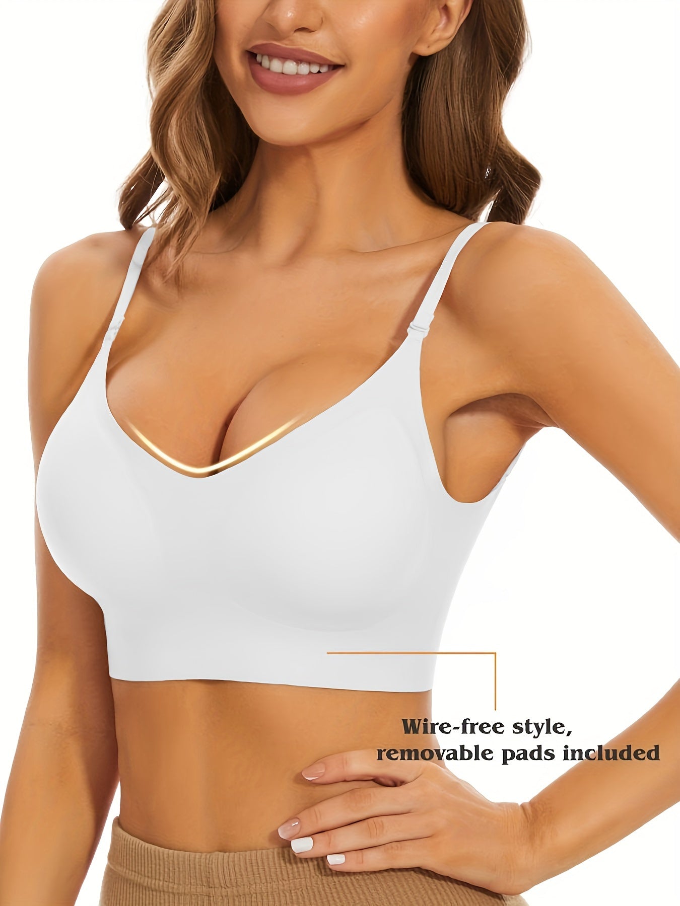 Seamless 3-Way Lace Bra with Comfortable Fit and Stylish Back Design