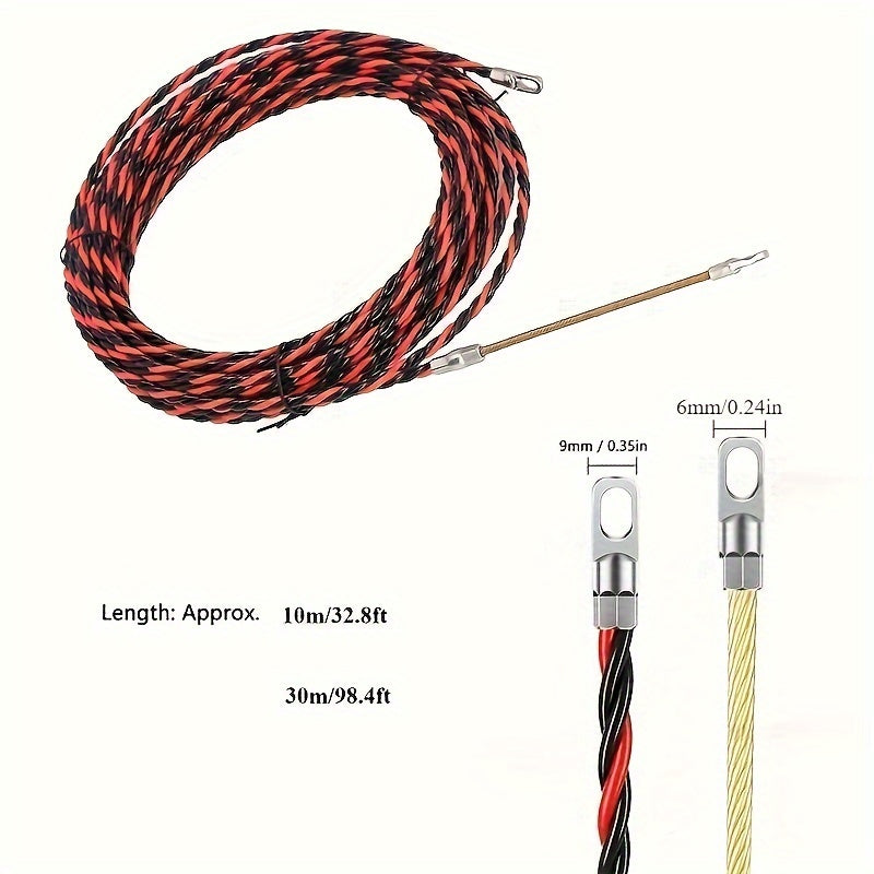 Электрик Инструмент для вытягивания проводов из стали, без плетения, прочный металлический вставитель кабеля