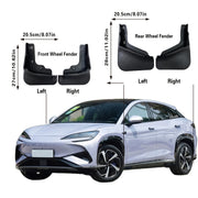 4Pcs Flexible Plastic Fender Flares for Cars Front and Rear Durable Automotive Accessories