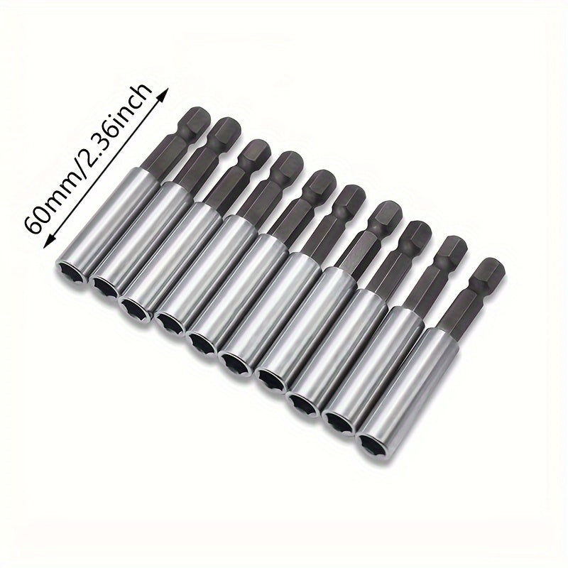 10Pcs Magnetic Extension Socket Drill Bit Holder 1/4 Inch Hex Power Tools