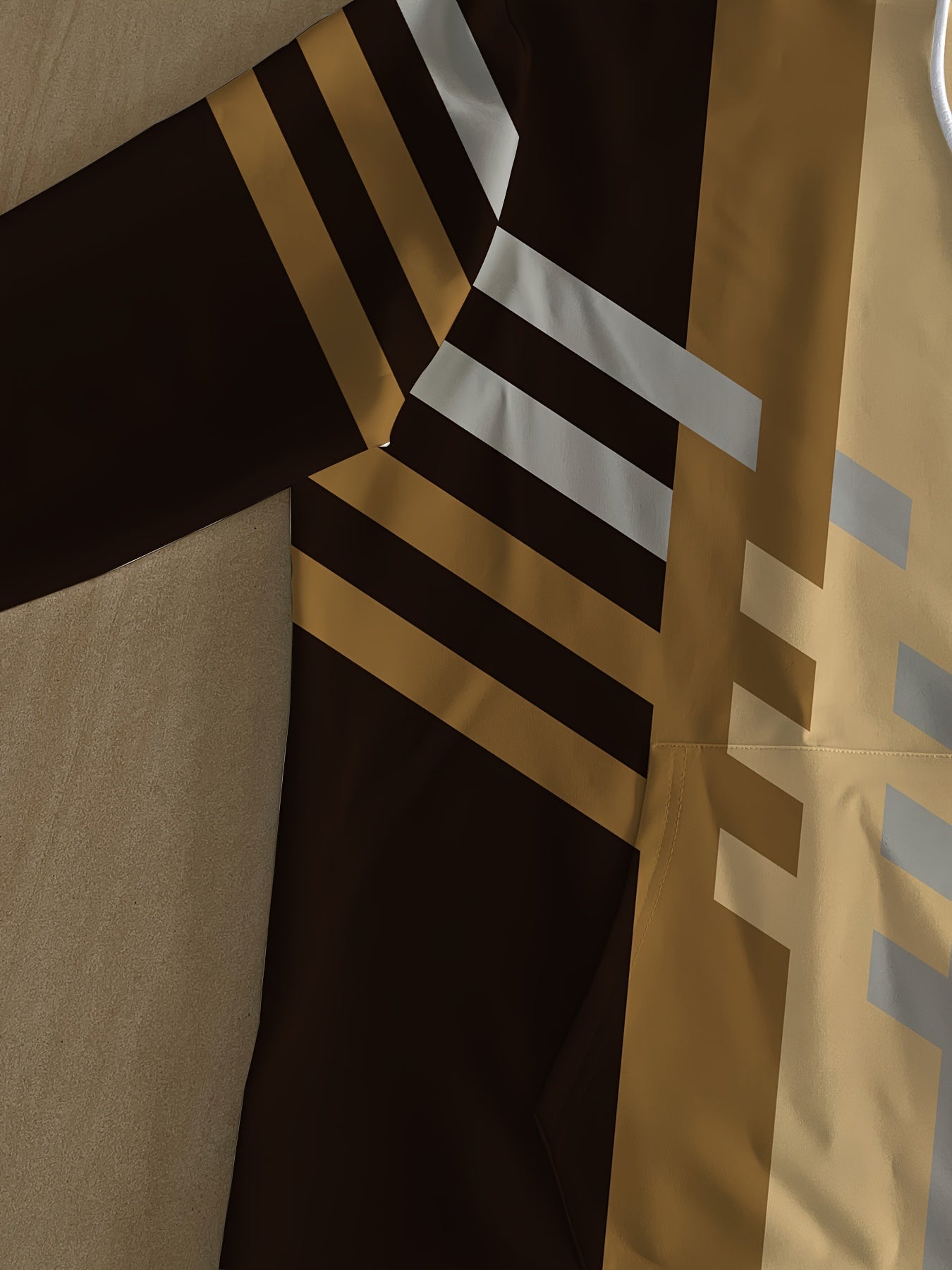 Men's Plus Size Hoodie Tracksuit with Color Block Design Polyester Casual