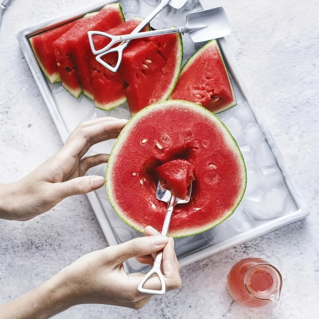 Set of 4 Stainless Steel Melon Ballers for Watermelon, Dessert, and Ice Cream