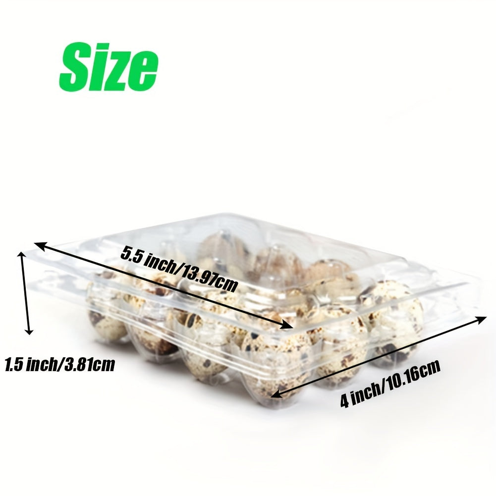 50pcs Quail Egg Cartons 12-Grid Small Egg Storage Holders for Pheasant Pigeon
