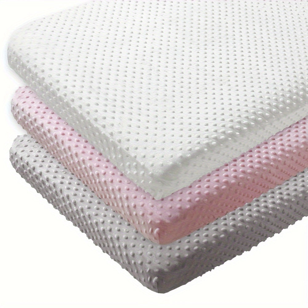 Soft and Stretchy Minky Fitted Sheet in Solid Color for Home Use 1 Piece