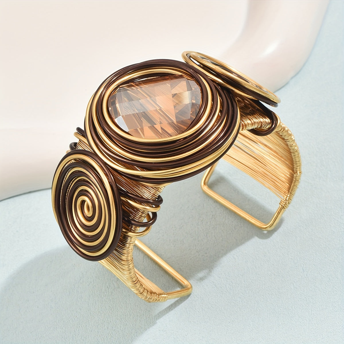 Bohemian Handmade Open Bangle Bracelet Exquisite Craftsmanship