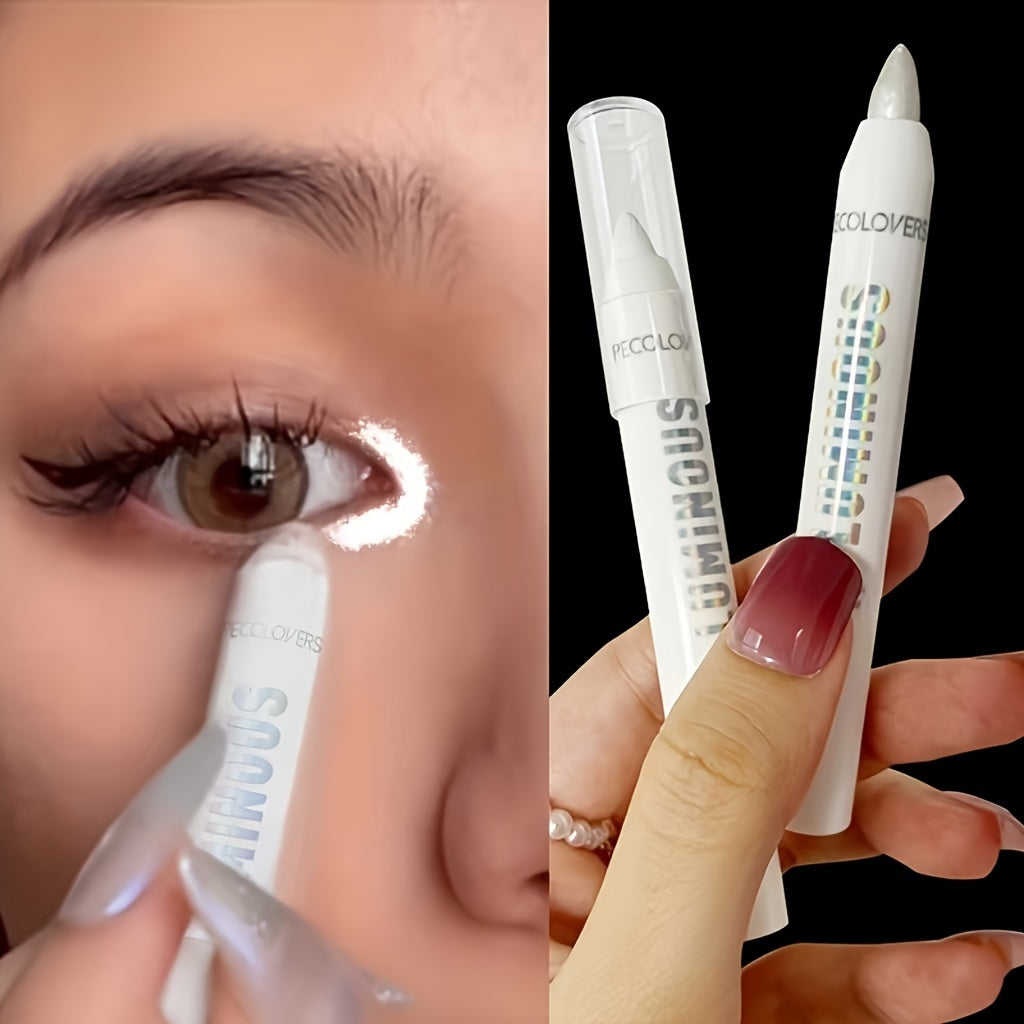 Barra de iluminador de ojos con purpurina para mujer, de larga duración y efecto brillante