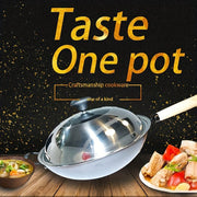 Cast Iron Dutch Oven Hammered Finish Non-Stick Versatile Round Casserole Durable Cookware