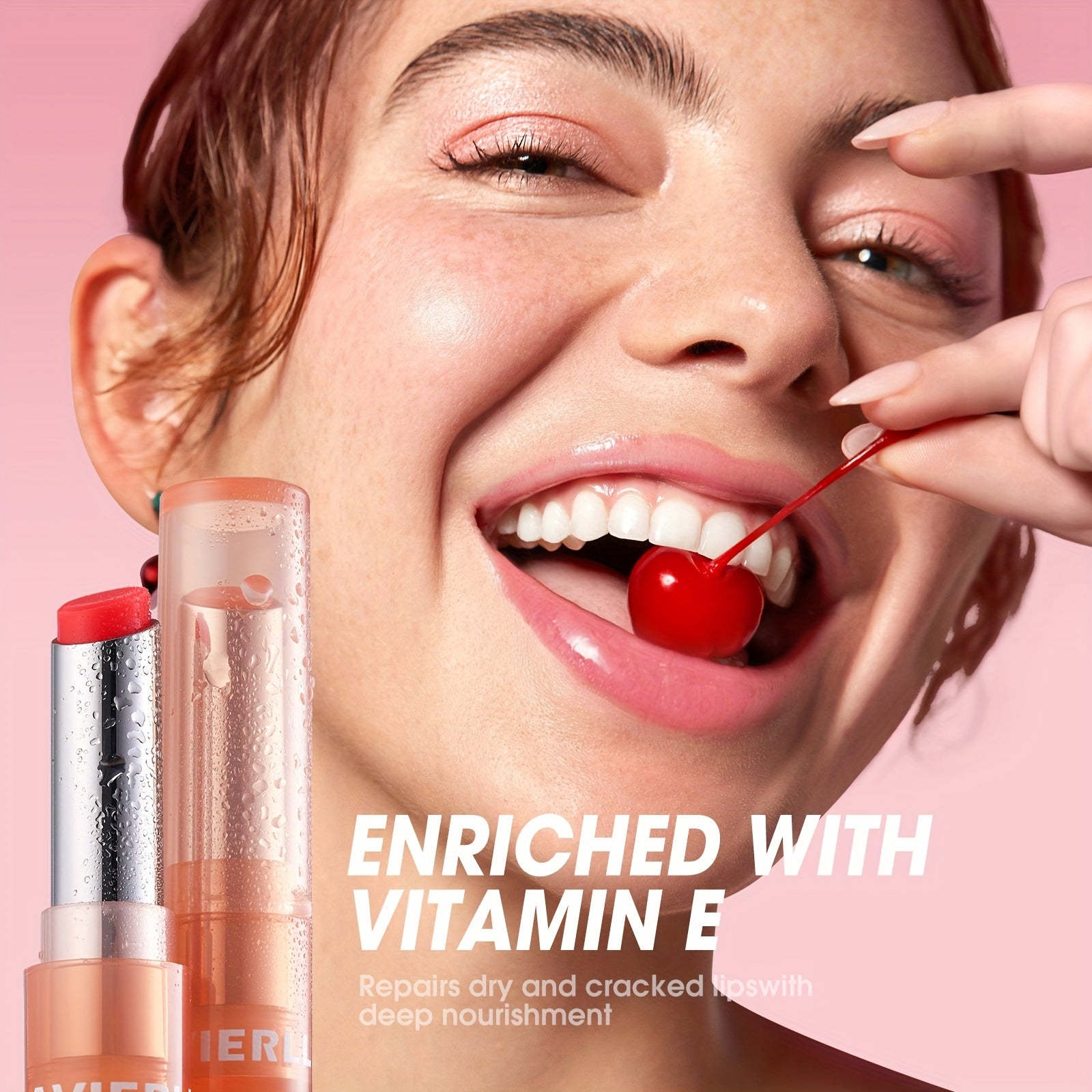 Bálsamo labial hidratante para mujer con vitamina E, hidratante y nutritivo, rosa, rojo, naranja