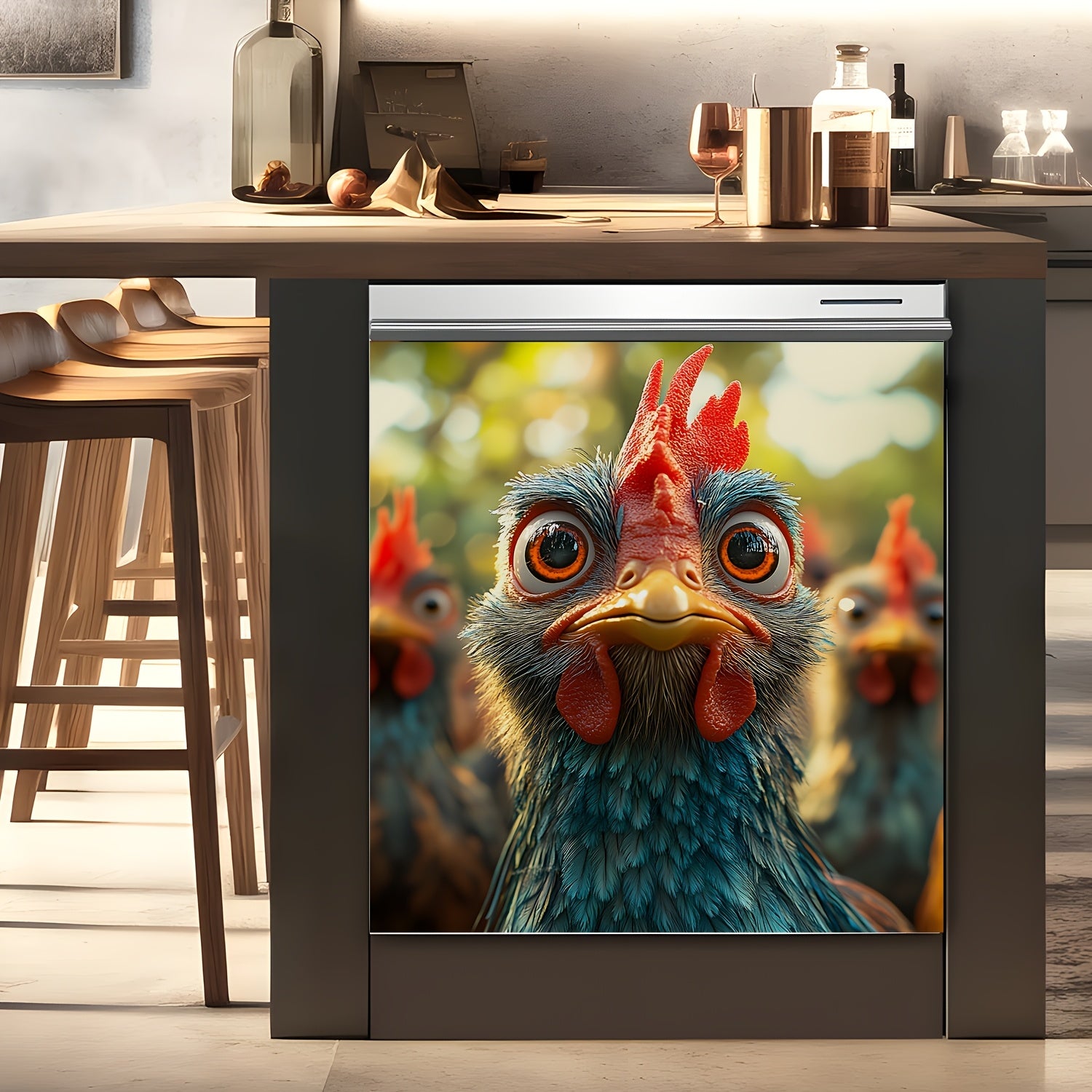 Yashil Qo'yloq Magnitli Qaynatgich uchun Dekor Sticker Suv o'tkazmaydigan Qayta ishlatiladigan Muzlatgich Magnit