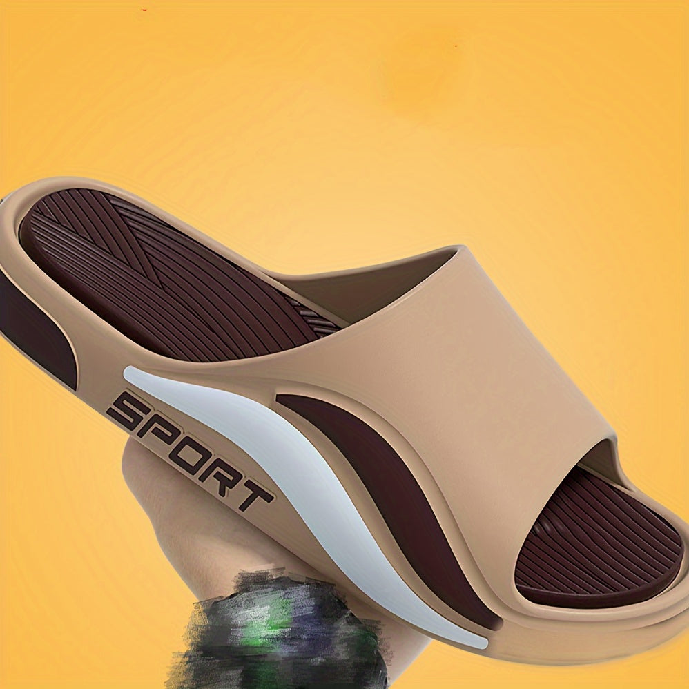 Men's PVC Slip-On Slides for Casual Indoor and Outdoor Wear