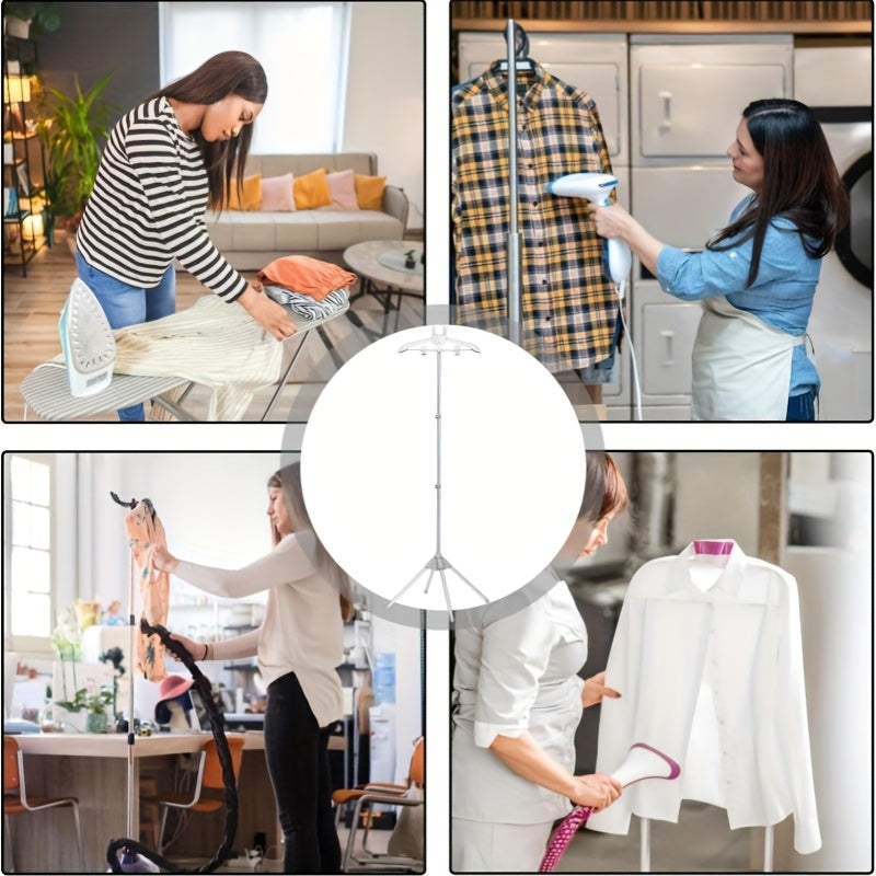 Soporte portátil para vaporizador de ropa de aluminio, plegable, sin necesidad de electricidad para accesorios de plancha