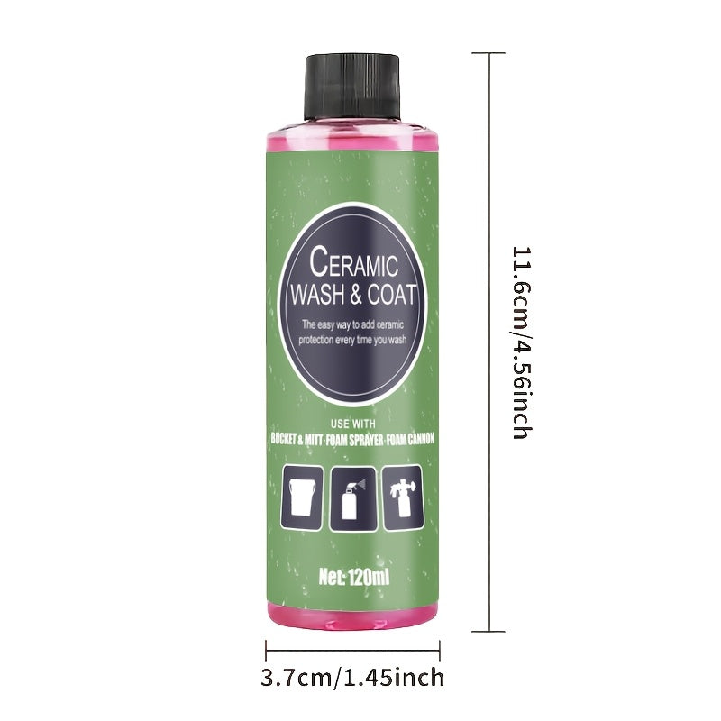 Car Wash Liquid for White and Black Cars 4.05oz Waterless Wax Concentrate