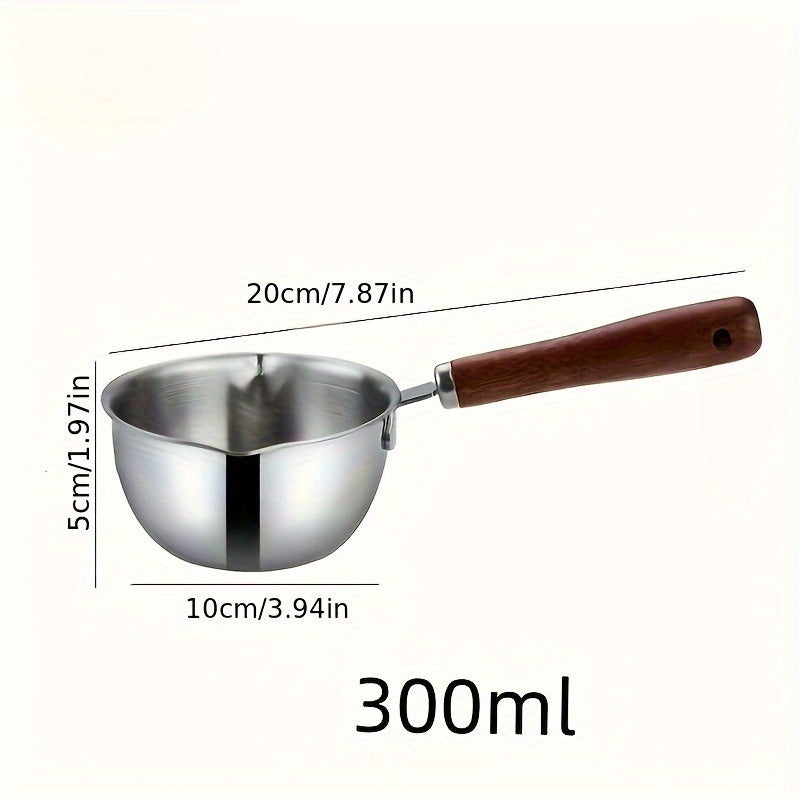 300ml Stainless Steel Mini Saucepan for Heating Oil Milk and Melting Chocolate